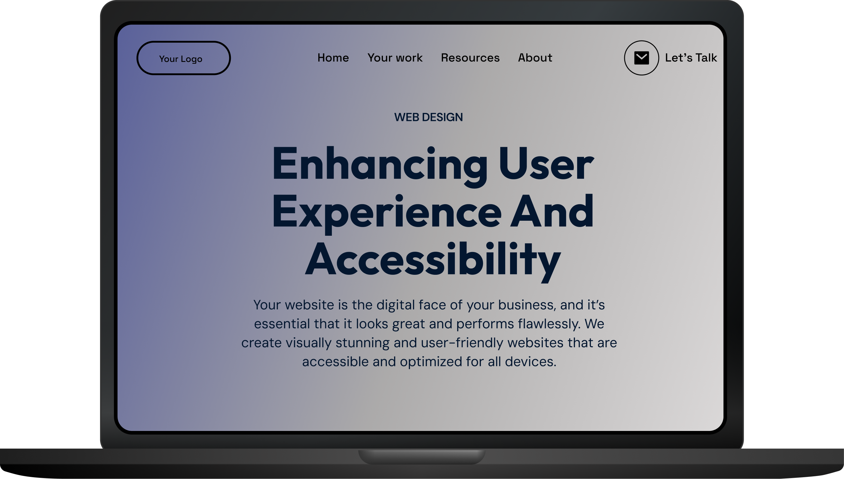 Web development mockup